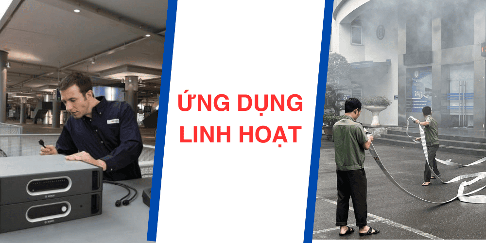 Ngoài chức năng sơ tán, hệ thống có thể đảm nhiệm âm thanh thông báo công cộng