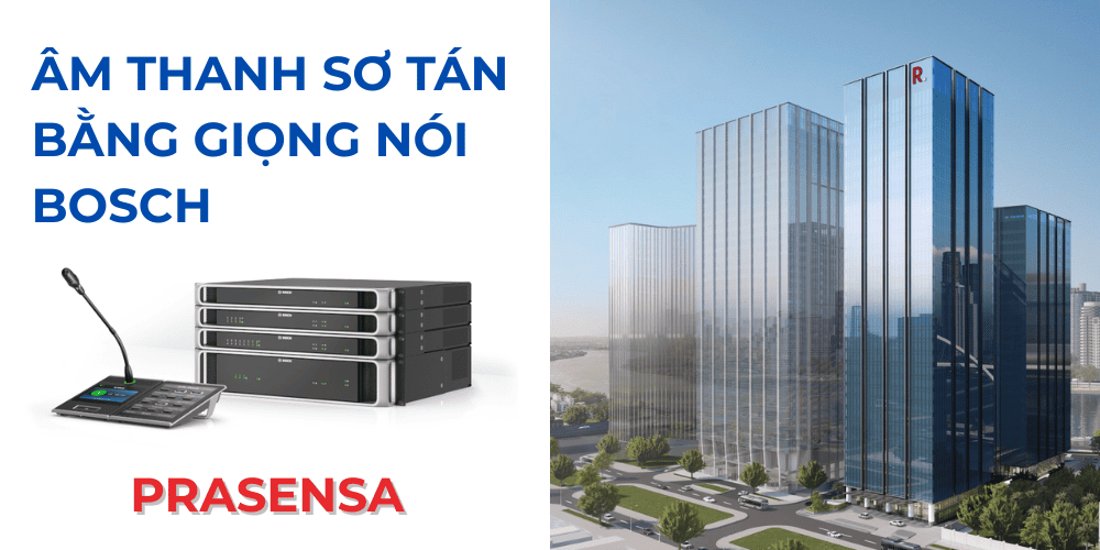 Prasensa là hệ thống âm thanh thông báo và sơ tán bằng giọng nói Bosch hiện đại, hoạt động kết nối trên mạng IP Prasensa là hệ thống âm thanh thông báo và sơ tán bằng giọng nói Bosch hiện đại, hoạt động kết nối trên mạng IP